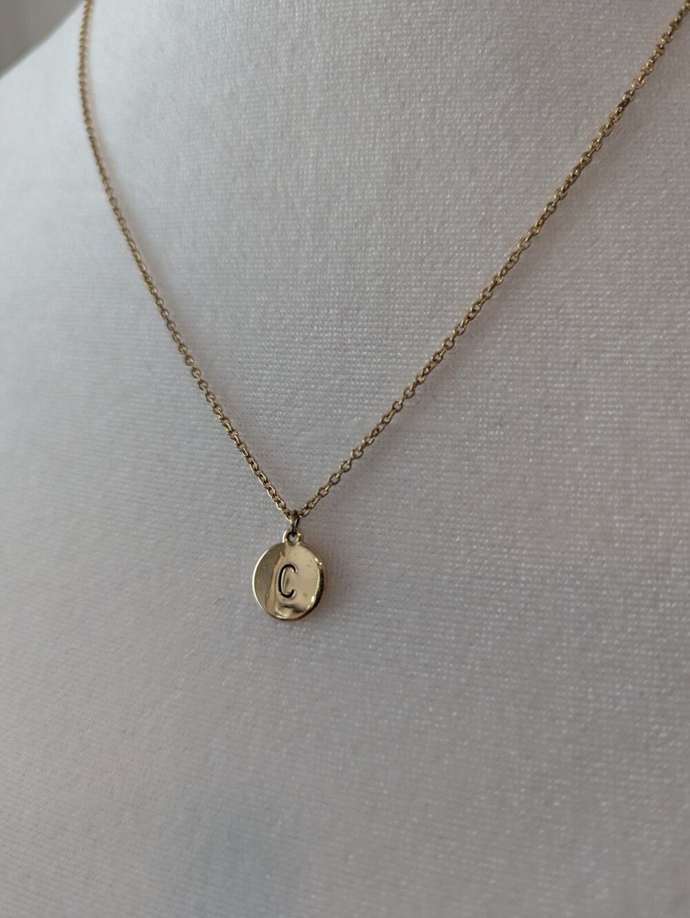 Initial Letter C Necklace~Marina De Buche~ Lumiela Goldplated